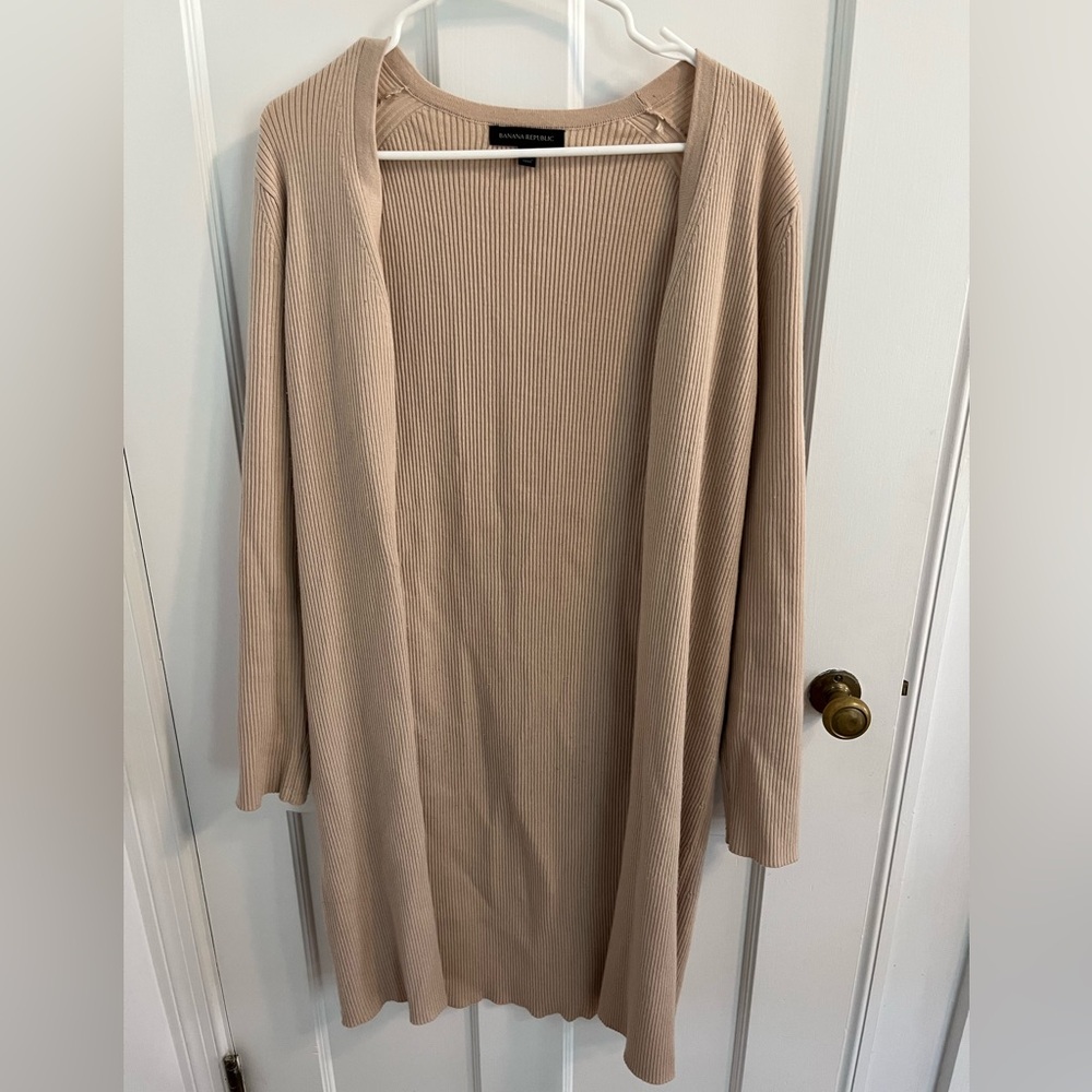 Banana Republic Tan Long Cardigan